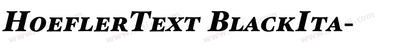 HoeflerText BlackIta字体转换